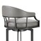 Armen Living Pharaoh Swivel 26" Mineral Finish and Gray Faux Leather Bar Stool 721535743353 - alternate 6